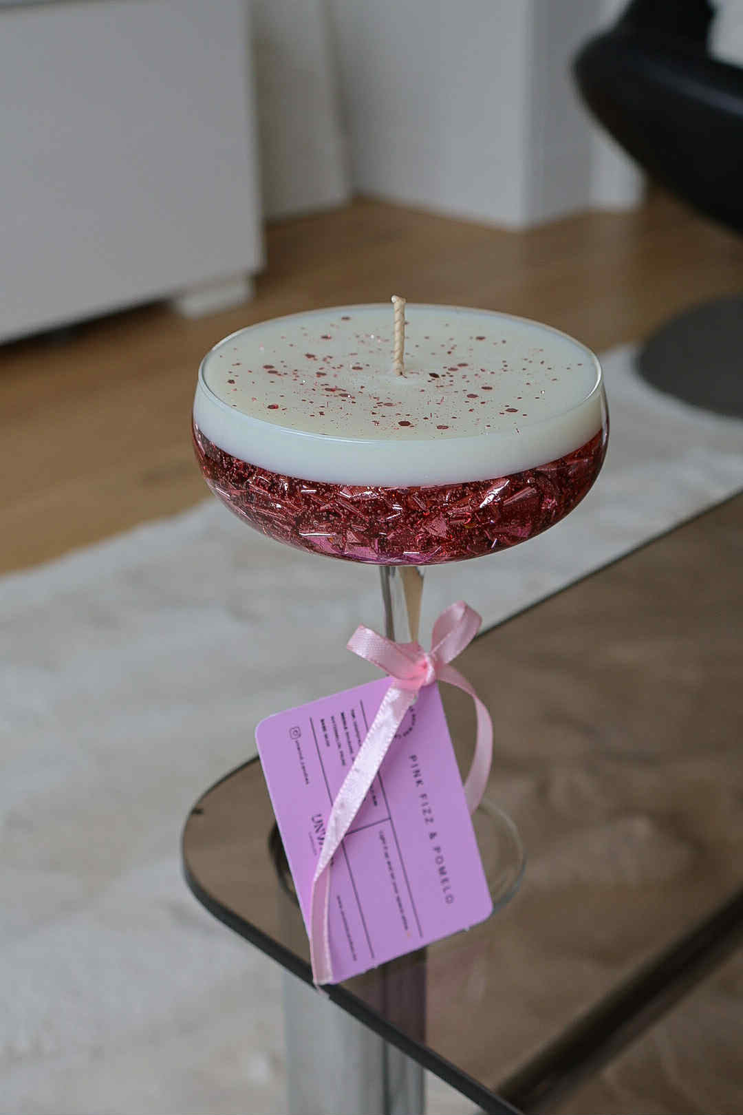 Rosé Champagne Candle