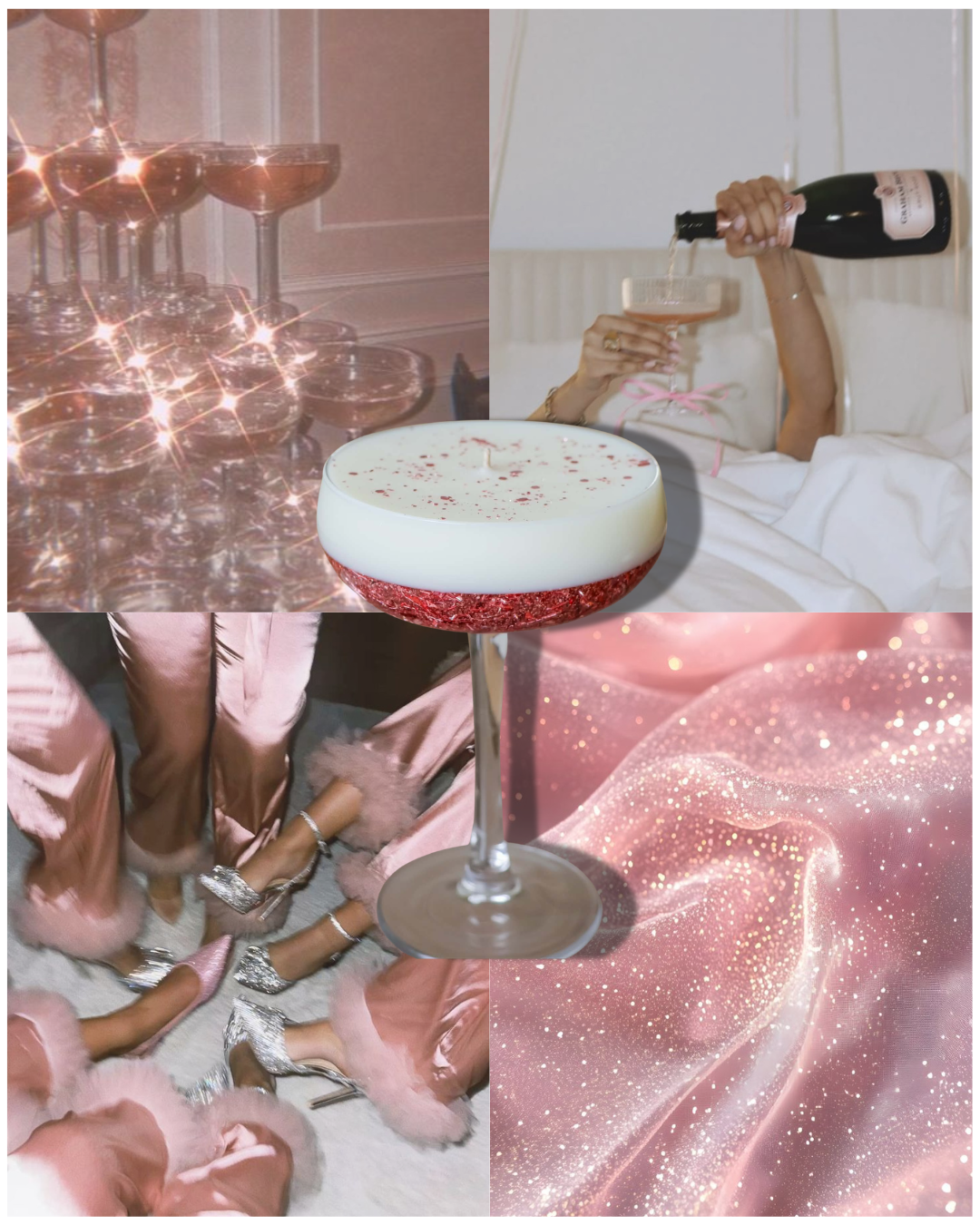 Rosé Champagne Candle