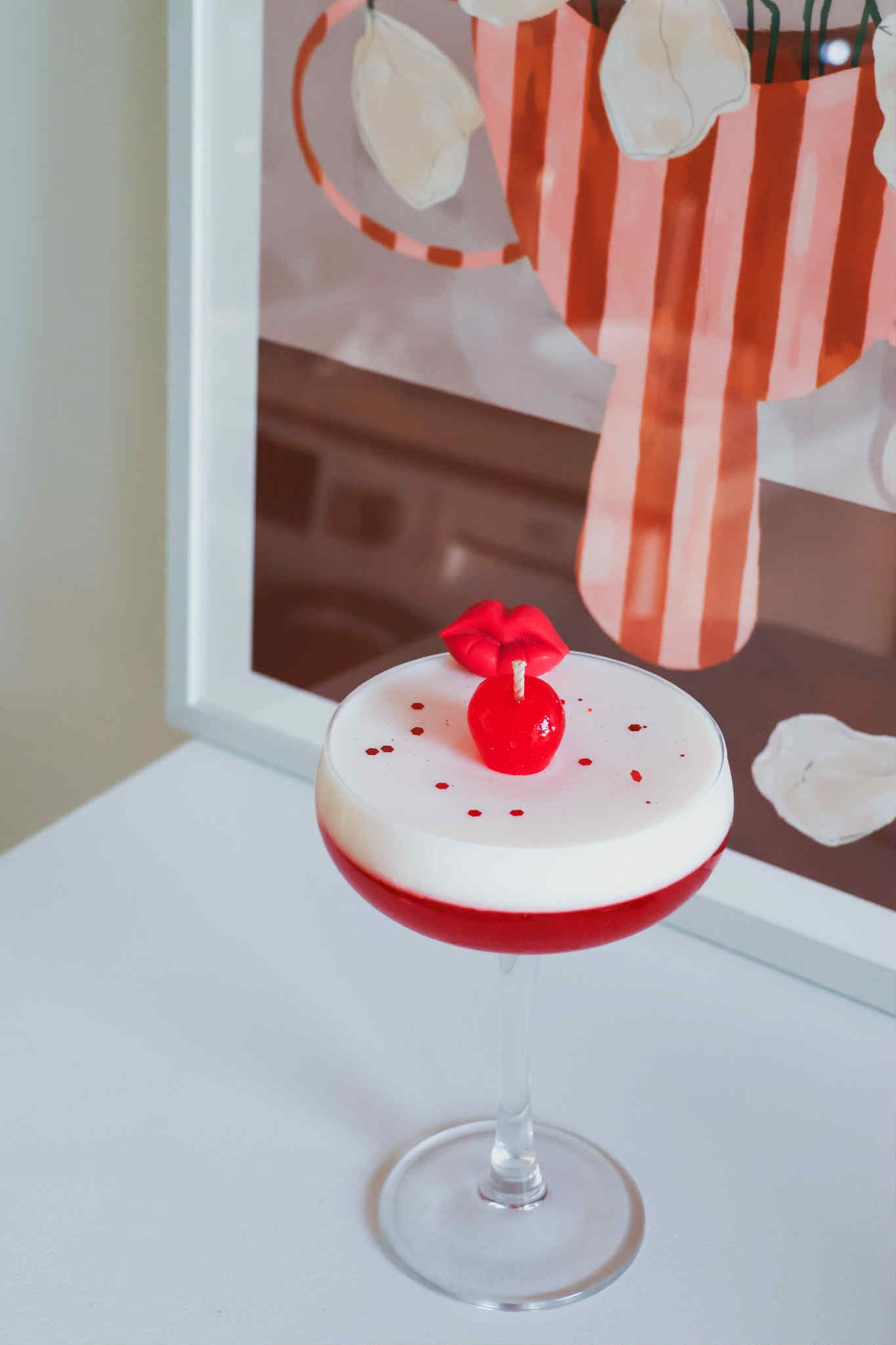 Cherry Lips Cocktail Candle
